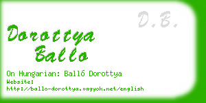 dorottya ballo business card
