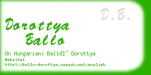 dorottya ballo business card